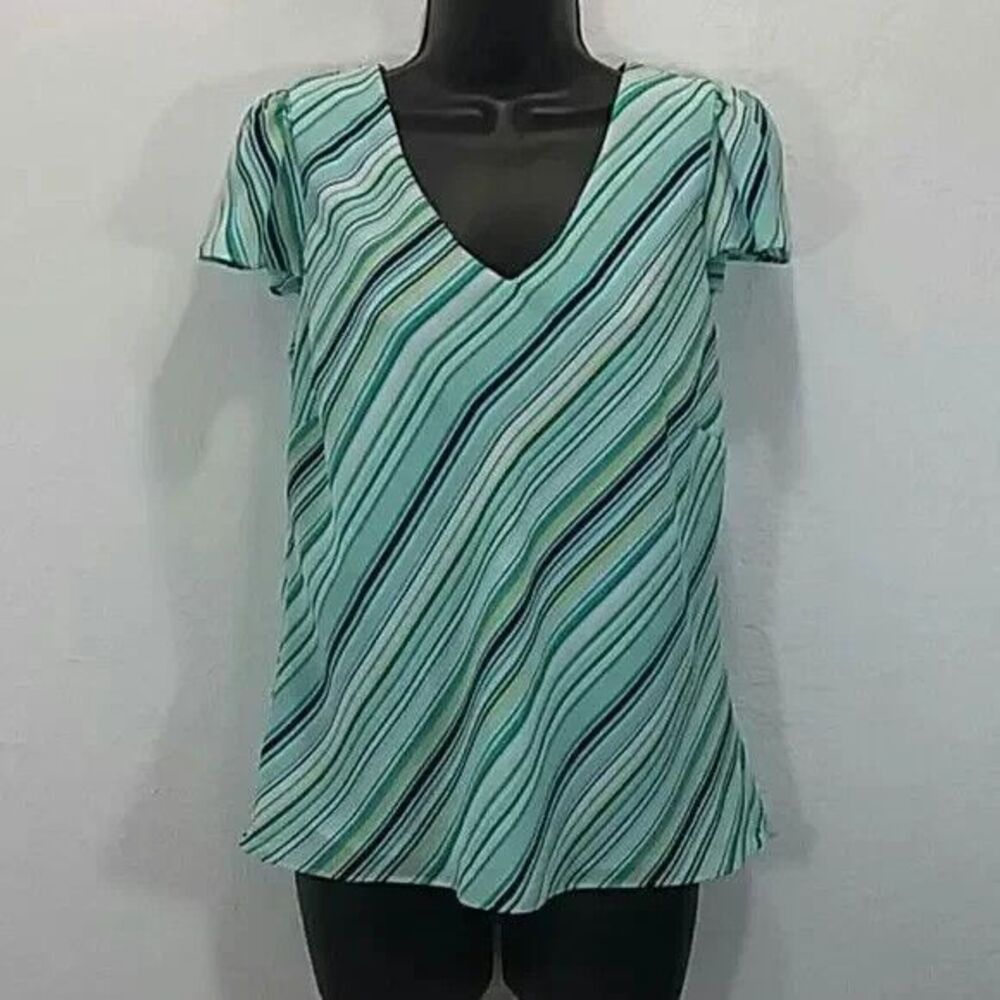 axcess blouse women's size medium striped